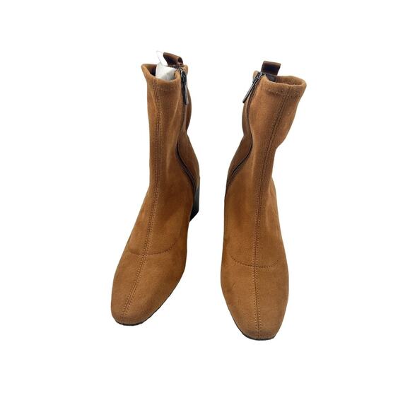 Donald Pliner Women's Angel Suede Sock Heeled Bootie Biscotti Sz 5 - Picture 7 of 11